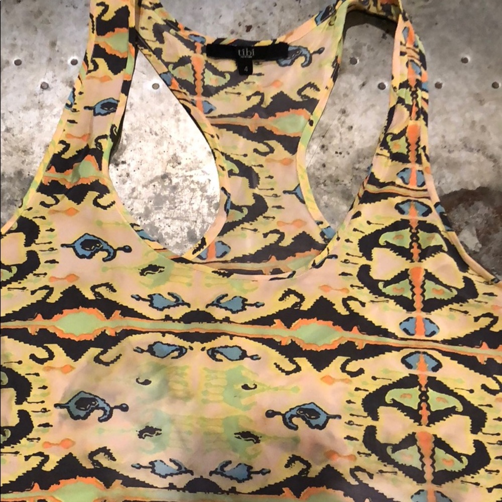 Tibi Silk Racerback Tank - Picture 2 of 3